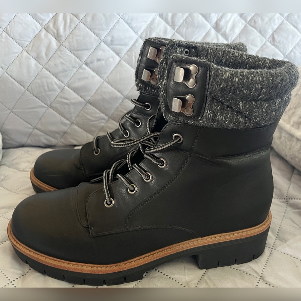 Maurice’s Women's Black Ankle Boots with Knit Cuff